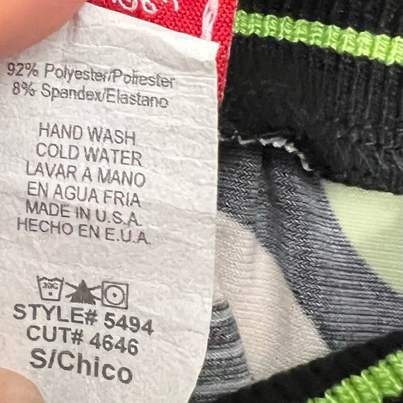 Demore Small black, white and green top - Picture 3 of 4